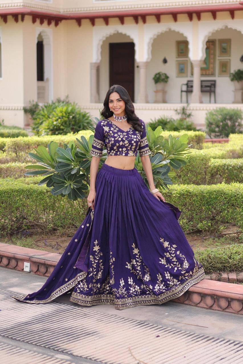 LW 7156 Vichitra Blue Lehenga choli wholesale price in Pune